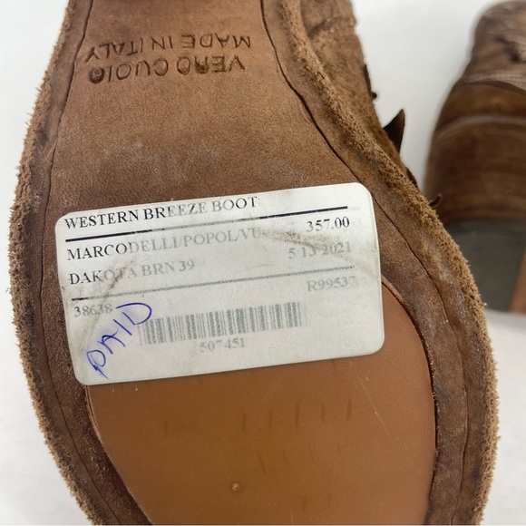 Sundance Floral Embroidered Booties Tan 39=8.5M Hippie BOHO Cowgirl - Picture 7 of 7